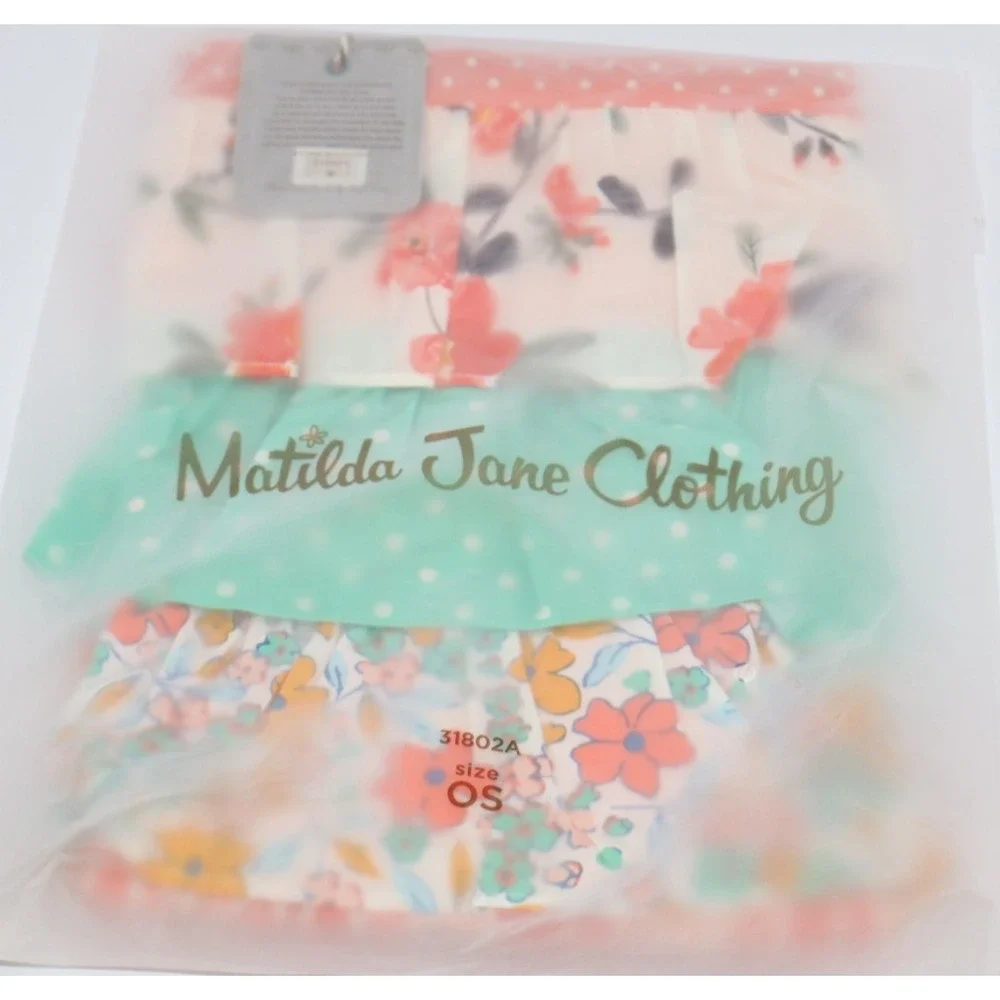 MATILDA JANE Dream Chasers in the Ruffles Floral Drawstring Tote Bag NEW